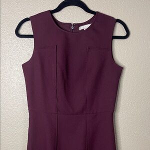 Banana Republic Sleeveless Midi Dress in Deep Burgundy